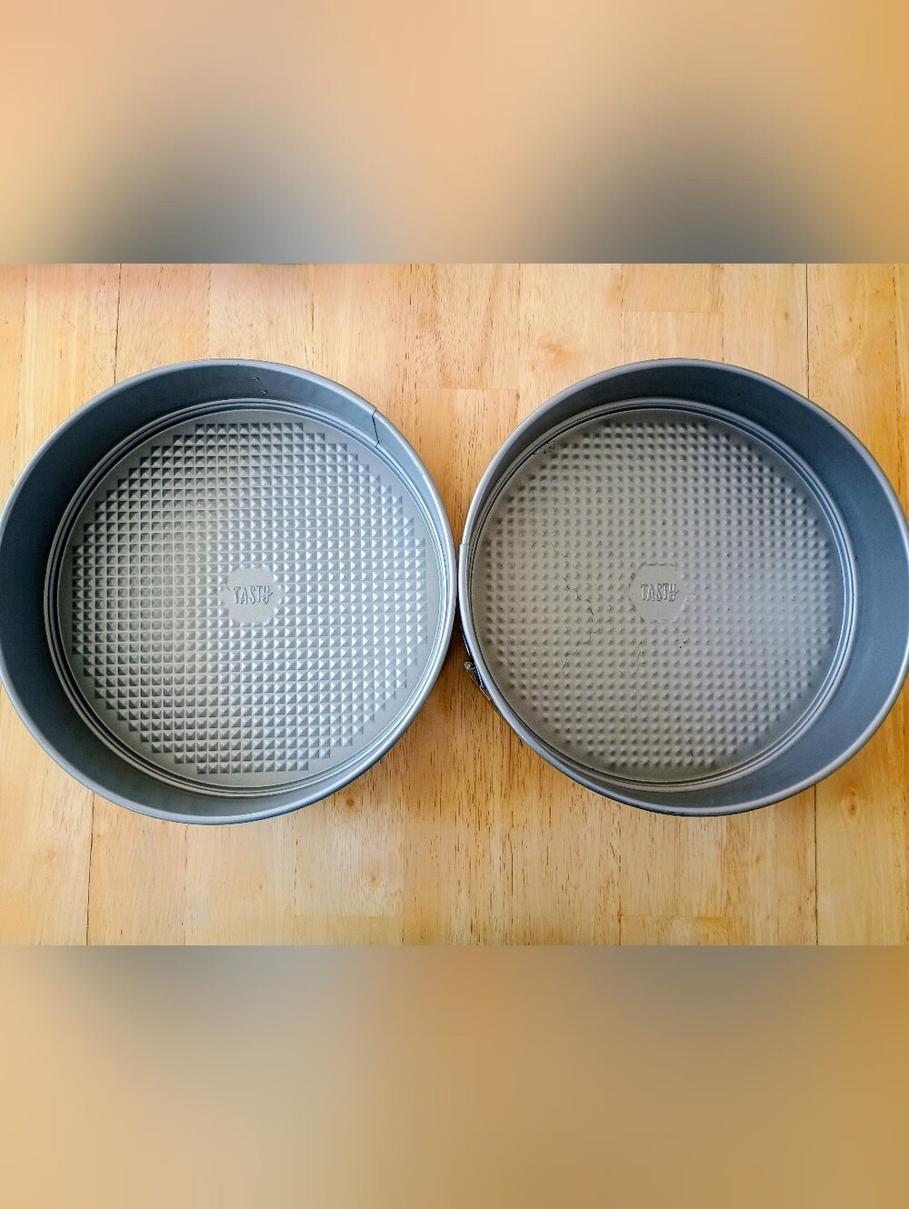 Pair of 2 Tasty 10" Nonstick Springform Cheesecake Pans